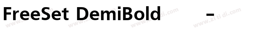 FreeSet DemiBold 粗体字体转换
